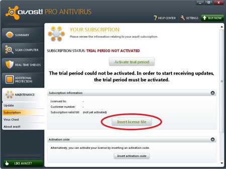 Avast Pro Antivirus 6 + License (sampe Agustus 2012)