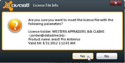 Avast Pro Antivirus 6 + License (sampe Agustus 2012)