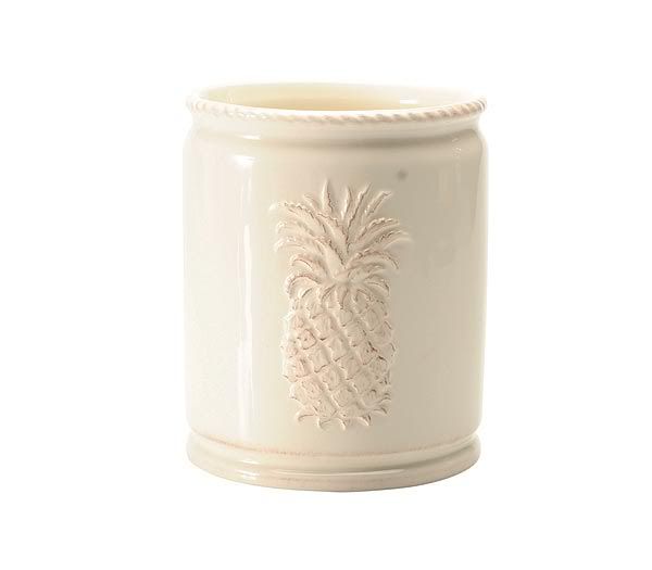 UTENSIL HOLDER Tuscan PINEAPPLE Decor TROPICAL Kitchen eBay