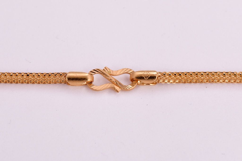 Pure 22Kt Yellow Gold Chain in Solid Certified Hallmark 24 Inch For