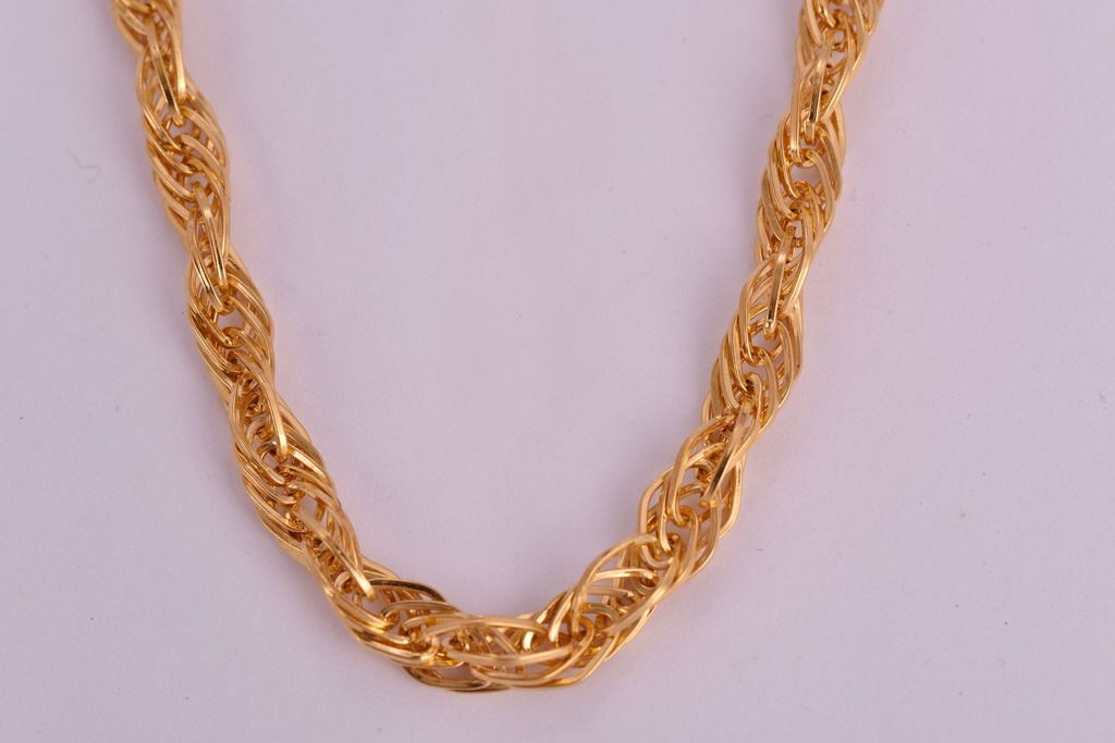 Gold Chain Stylish Men's Necklace in Solid Hallmark 22Kt Pure Yellow