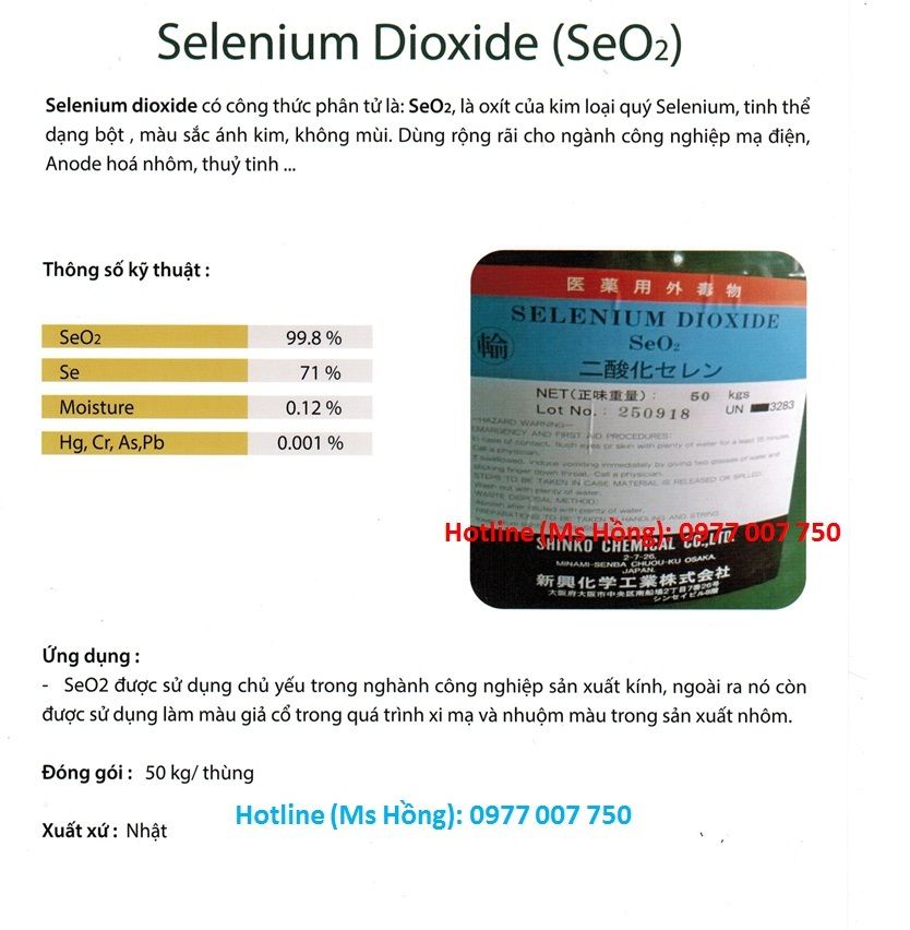 Bán selenium dioxide, SeO2, Selen dioxit 99.8