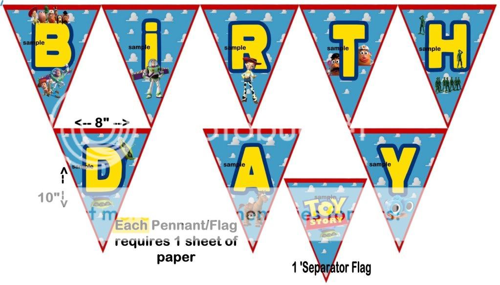 Toy Story Birthday Party Banner Large Printable