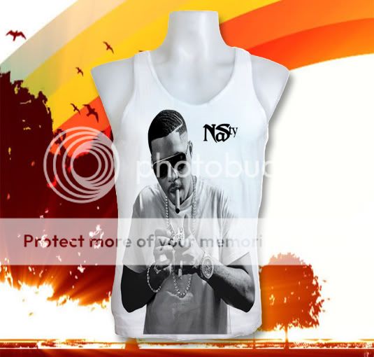 Nas Hip Hop Drake G Unit Tattoo Tank Top T SHIRT Free Size Unisex 